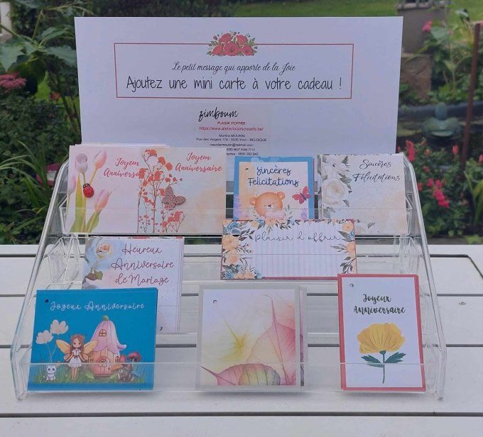 Présentoir mini - cartes divers